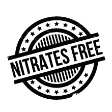 Nitrates-free label.