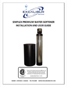 Excalibur premium series water softener manual thumbnail