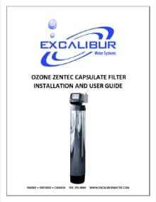 Excalibur zentec ozone capsulate iron, sulphur, and manganese filter manual thumbnail