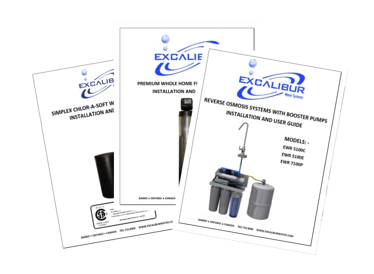 Excalibur product manuals thumbnails